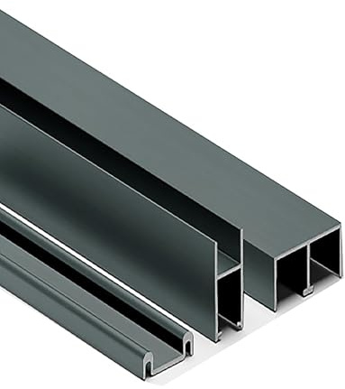 5mm Sliding Glass Door Track Kit, Aluminum Track with Silent Glide Design Slide Rail Kit for Display Cabinets, Bookcases & Wardrobes(Gray,5mm 130cm/51.2)