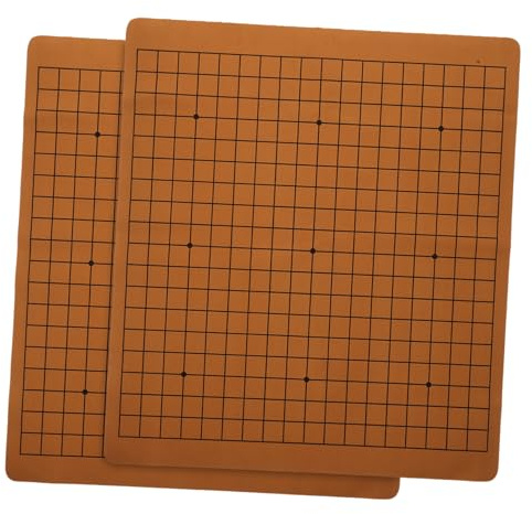 GALPADA 2 Stück Faltbares Gobang Spielbrett aus Langlebigem PU Leder Doppelseitig Leichtes Go Spielbrett für Erwachsene Tragbares Sicheres und Handfreundliches Zufällige Farbe
