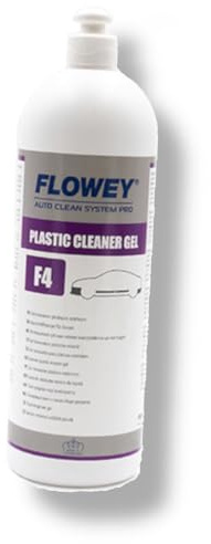 Flowey F4 Kunststoffpflege Gel Plastic Cleaner Gel - Kunststoff Reinigungsgel für Auto & Haushalt verleiht Kunststoffstoßstangen, Zierleisten und Spiegeln wieder ihr ursprüngliches Aussehen 1000ml
