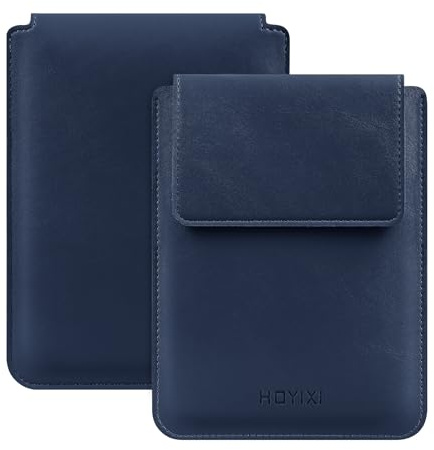 HoYiXi Custodia per 6,8 pollici 7 Kindle Paperwhite/Colorsoft 2025-2012 Compatibile Kobo/Voyaga/Pocket Book eReader Borsa in pelle leggera per ebook da 6,8 pollici, Blu