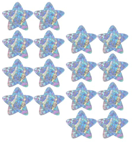 Veemoon Vendajes Adhesivos Impermeables Forma de Estrella 46X46 MM 20 Unidades Brillo Láser Vendajes Protectores para Heridas Infantiles Vendas de Dibujos Animados para Primeros