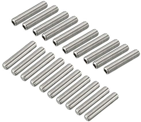 sourcing map 20 Stück Gewindestangen M6x30mm Edelstahl 304 Gewindestift Metrischem Vollgewinde Bar Gewindestäbe für Befestigung CNC-Werkzeugmaschinen 3D-Drucker Industrie Geräte