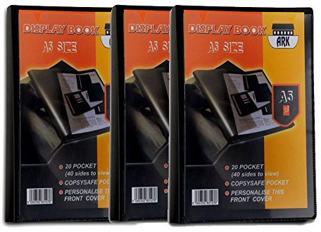 3 x ARK A5 Sichtbuch (Präsentation) (20 Taschen)