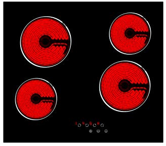 ART29148 60cm Touch Control Ceramic Hob Black Glass 4 Cooking Zones