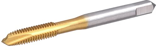 Burkit M6 Spiralspitze Gewindebohrer, HSS Titanbeschichtung M6x1 Spiralspitze Gewindebohrer