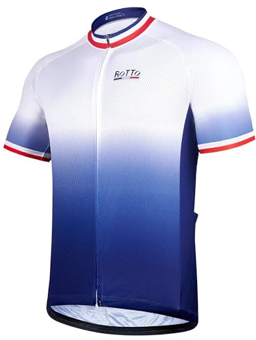 ROTTO Herren Radtrikot Fahrradtrikot Kurzarm Farbverlauf Serie
