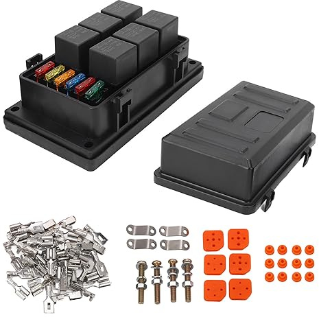 De Boîte De Relais De Fusibles Étanche 24V 6 Broches Bloc De Fusibles À Lame Pour Bateau Remorque Camion Automobile