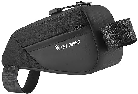 JOYSOG Fahrrad-Rahmentasche, wasserdichte Fahrrad-Oberrohrtasche, Fahrrad-Vordertasche, Fahrrad-Handy-Tasche für Mountainbikes, Straßen, Pendler usw. (0,5 l)