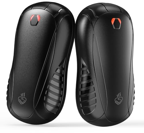 FANDLISS Handwärmer Elektrisch Split 2er-Pack,Wiederaufladbar Handwärmer USB,3 Heizmodi Tragbare Elektrischer Taschenwärmer für Outdoor im Winter 6000mAh, Hand Warmers für Outdoor Sport