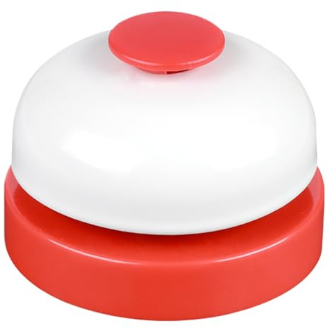 Service Bell Desk Bell Reception Bell Call Bell with 360° Rotating Round Button Portable Hand Bells for Kids 3+ Funny Game Buzzers for Service Restaurants Family School