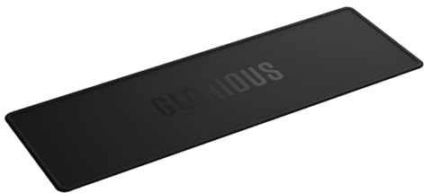 Glorious Gaming Sound Dampening Keyboard Mat - Stitched Edges, Absorbs Keyboard Sounds & Vibrations, Machine Washable, Non-Slip Base, Fits Most Full Size Keybaords, 19.13 x 6.38 x 0.16mm - Black