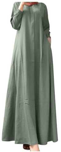 Vhersily 2025 Angebote - Muslimische Frauenkleider für Hochzeit Frauen-Hijab-Gebetskleider Atmungsaktives Gebetsset Abaya-Bademantel, grün, S