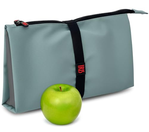 Iris Barcelona - Snack Bag Plegable 2,75 L - Bolsa Térmica Porta Alimentos Compacta 24x13x30 cm con Goma Ajustable para Bocadillo, Fiambrera, Merienda | Lunch Bag Ideal para Trabajo y Viajes | Mint