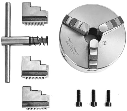 Cnkaka036 125mm 5 #K11-125 3 Jaw Lathe Chuck Self Centering Steel Silver For Grinding/Drilling/Millin Machines