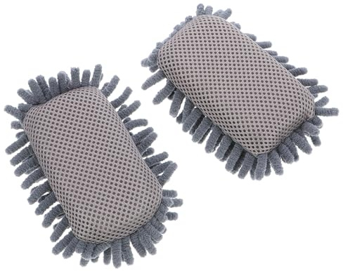 TIDTALEO 2pcs Grey Chenille Blackboard Eraser Sponge for Dry Erase Boards, Small Whiteboard Cleaner for Classroom and Office Use, School Supplies Board Eraser