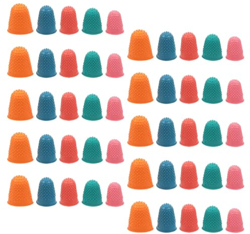 DOITOOL 40pcs Reusable Rubber Finger Sleeves Protective Covers Hand Grips, Finger Safety Guards for Gaming, Sewing, Cash Handling, and Paperwork