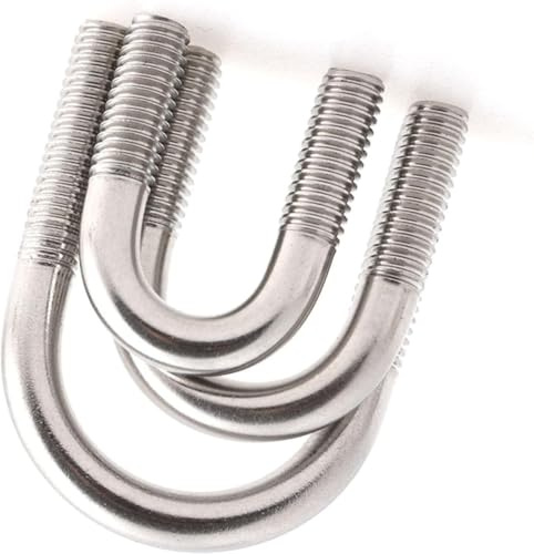 10 piezas M6 pernos en U 304 sujetadores en forma de U de acero inoxidable for fijación de tuberías y madera(M6x10mm)