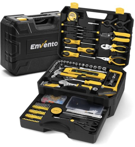 Enventor 419PCS Tool Kit, Home Repair Tool Set, Toolbox with Drawer