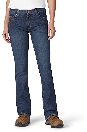 Dickies womens Perfect Shape Denim - Bootcut Stretch Jeans, Stonewashed Indigo Blue, 12 US