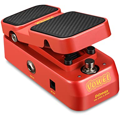 Donner Gitarre Wah Pedal, 2 in 1 Wah Volume Pedal, Mini-Vintage-Elektrogitarren-Effektpedal mit aktivem Wah-Wah-Lautstärkeregler, Leichtes Gitarrenpedal