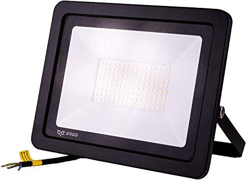Popp® Floodlight LED Foco Proyector LED para Exterior Negro 30W, luz neutra 4000K, Eficiencia Luminosa 95LM/W, Protección contra Sobrevoltajes, Resistente al Agua IP65(30W 4000K 5 unidad)