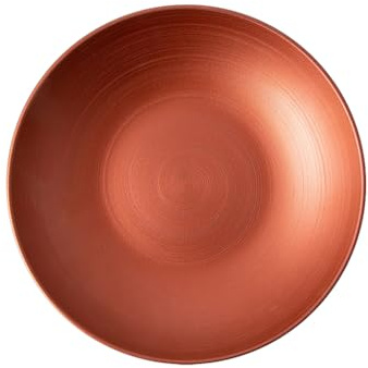 Villeroy & Boch Manufacture Rock Glow Ciotola Piatta, Porcellana Premium, Nero/Rosso