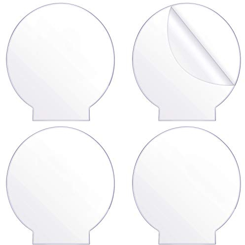 4 Pezzi di Lastre Acriliche Trasparenti Spesse (4 mm) Lastra Acrilica Rotonda Modellata per Base Luminosa a LED, Segnaletica, Progetti di Esposizione Fai-Da-Te, Artigianato