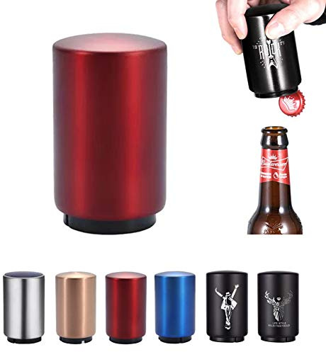 SUOXU Bieröffner Magnetischer Automatischer Flaschenöffner Edelstahl, Push up bier Öffner, Wein, Bier, Limonade, Kronkorkenöffner, Küchenzubehör Bieröffner Biergeschenke zum Vatertag für Männer