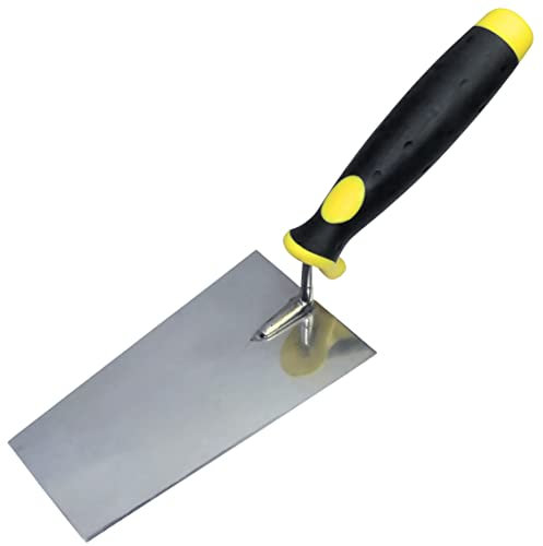 AERZETIX - C46000 - Truelle Italienne à Bout Carré de Maçonnerie 160mm - Outil de Maçon/Plâtrier/Carreleur - Poignée Ergonomique Bi-Matière - Travaux/Enduit/Plâtre/Carrelage/Mortier/Ciment - en Acier