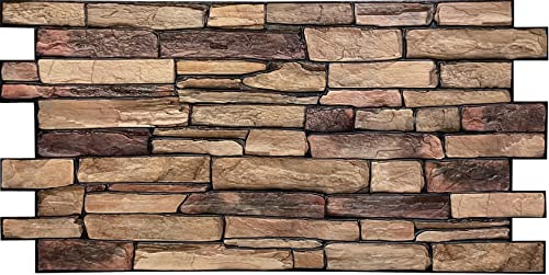 EURODECO | Pannelli decorativi da parete 3D 6 m² effetto pietra, 15 pezzi, pannelli da parete, rivestimento murale, pannelli da soffitto, rivestimento in PVC/tatuaggio da parete, imitazione piastrelle