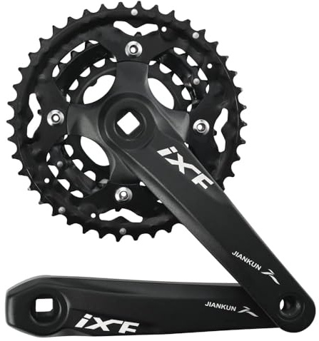 BESNIN Bike Kurbelgarnitur 24/34 /42T 170mm Kurbelarme 7/8/9 Geschwindigkeit oder 22/32/44T 9 Fach Bike Kurbelgarnitur oder 24T/32T/42T für 10 Fach 104mm BCD für Fahrrad