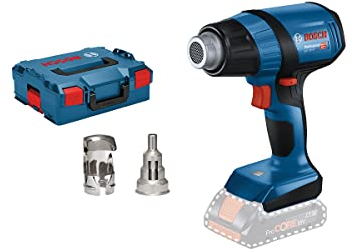 Bosch Professional 18V System Akku Heißluftgebläse GHG 18V-50 (inkl. Reflektordüse, 32x 33 mm, Reduzierdüse, 9 mm, L-BOXX, ohne Akku/ Ladegerät)