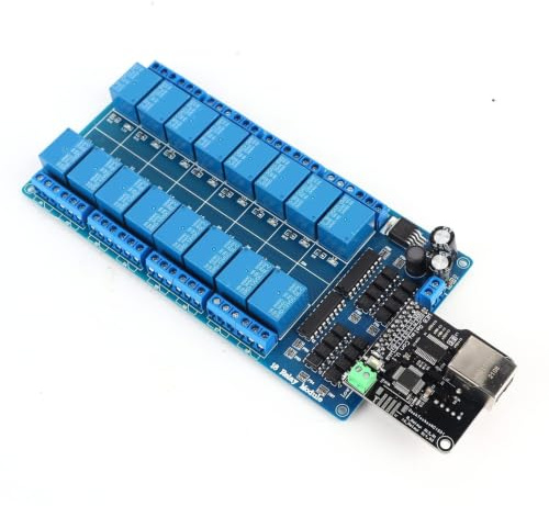 Yosoo Ethernet Relaismodul, 16-Kanal RJ45 | LAN WAN Webserver Steuerung, 5V, Fernbedienung