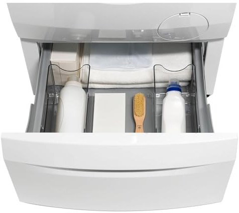 AEG Piedistallo per lavatrici AEG N1WYHPE1 - Misure 607 x 595 x 608 mm - Accessori per sollevare lavatrici di carico anteriore e superiore -Facilita il carico del bucato - Con cassetti organizzatori