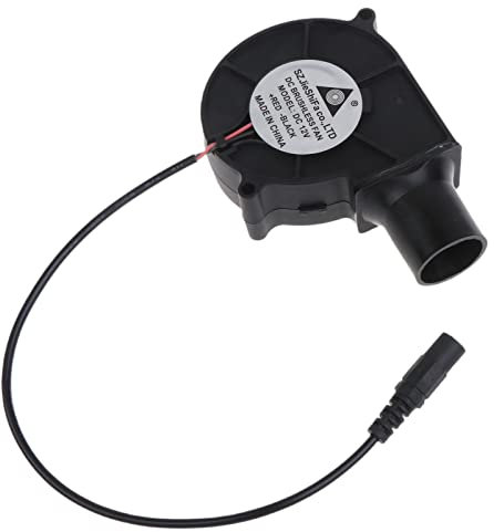 Ventilatore per barbecue 7530 soffiatore d'aria per 12 V 1,5 A, senza spazzole, 5,5 x 2,1 mm, ingresso 2500R, ventilatori 9,7 x 9,7 x 3,3 cm, per ventilatore brushless con condotto d'aria, motore