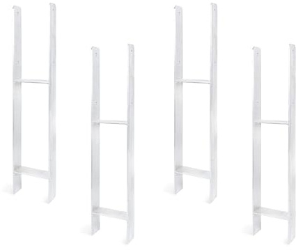 Alberts 208431 4er-Set H-Pfostenträger | feuerverzinkt | lichte Breite 141 mm | Gesamthöhe 800 mm | Materialstärke 6 mm