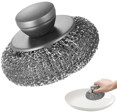 Spugne in acciaio inox, spugne abrasive in acciaio inox, per pentole in ferro nel lavello