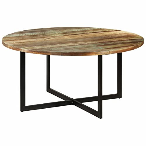 LAPOOH Esstisch, Esszimmertisch, Baumkantentisch, Dining Tables, Esszimmermöbel, Küchentisch, 150x75 cm Altholz Massiv