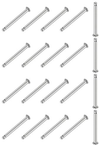 M METERXITY 20 Stück Einloch Splinte M4 x 40mm Flachkopf Splinte | 304 Edelstahl, für mechanische Verbindungen/Fixteile/Schiffsausrüstung, Verbindungssplinte wiederverwendbar