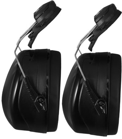 BUGUUYO Cuffie Antirumore Per Casco Di Sicurezza Antirumore Industriali Per Il Lavoro Completamente Nere Per Lavoratori Edili