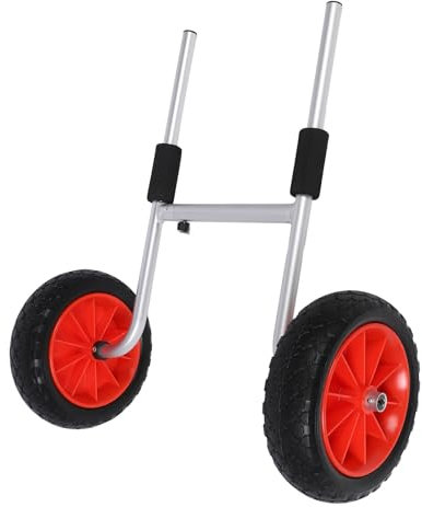Jiawu Kajakwagen mit 10 -Zoll -Reifen, Hochleistungskajakwagen Dolly, Einstellbare Breite Kanuwagen, Transporttrolley für Kleine Boote Kajak -Kanus -Paddleboards Schwimmermatten