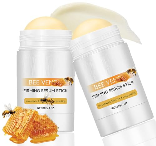 2 st biigresent krämpinne, Bee Ven om Firming Serum Stick, uppstramande krämer, anti-aging kräm för kvinnor, bigift ansiktsserum för att minska fina linjer och rynkor