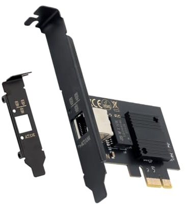 Giwnhvx Scheda di rete RJ45 I226 2500 Mbps 2,5 G Gigabit Ethernet Dual Porte 100/1000/2500 Mbps Scheda di rete per desktop