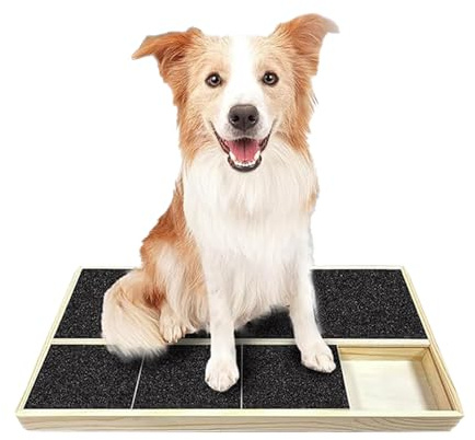 Kratzbrett Für Hunde, Holz Kratzmatte Für Hundekrallen, Tragbar Mit Leckerlibox Interaktiv Für Training Zuhause Park Reise Boden Haushalt