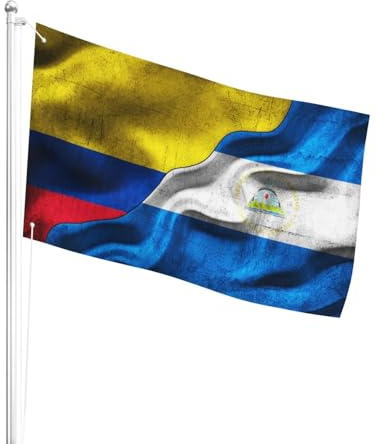 Resistente A La Intemperie Banderas Personalizada Colombia Colombia Nicaragua Nicaragua Banderas Piratas Resistente A La Decoloración Uv Bandera De Jardín Para Granja, Balcón, Coche, 3X5 Ft