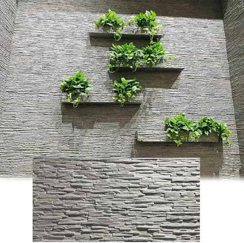 pannelli murali pannelli parete Pannelli Murali 3D Grigi Per L'arredo Urbano, Effetto Pietra - Pannelli Di Rivestimento Murale Spessi 3 Cm - Piastrelle Murali Per Uffici, Case, Ristoranti(1 pc)