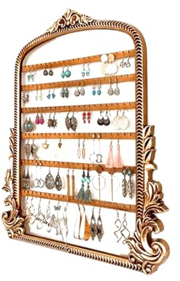 TQEBWUS Organizzatore Da Parete Per Gioielli, Porta Orecchini Appeso Organizzatore, Espositore per Donne e Ragazze, Portacollane e Braccialetti