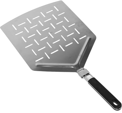 Ipetboom Spatola per Pizza Perforata in Acciaio con Manico Spatola Rettangolare per Forno Accessorio Multifunzionale per Pizza Fatta in Casa Pane e Dolci