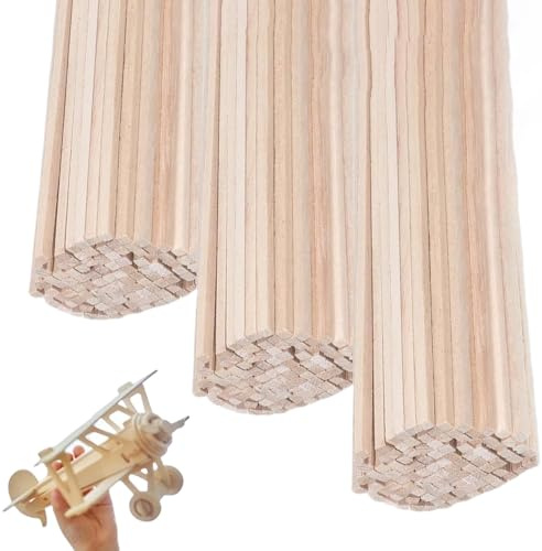 Träpinnar för 30 cm 120 Stycken Byggstavar Handsnidningsmaterial