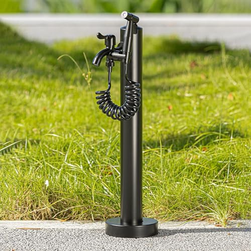 Gartenbrunnen aus Edelstahl, frostbeständig, mit Sprühpistole, ideal für Terrasse, Garten und als Zierbrunnen.